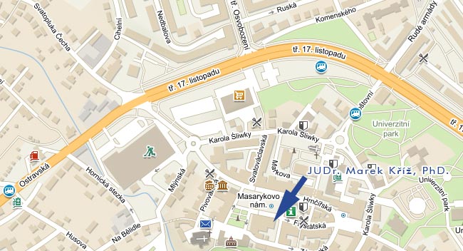 Mapa advokát JUDr. Marek Kříž, PhD.